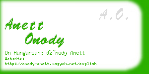 anett onody business card